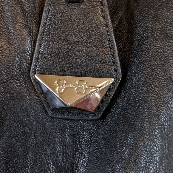 Jessica Simpson Purse Women’s Black Fur/Faux Leather Satchel Luxury Office Mod - Picture 7 of 7